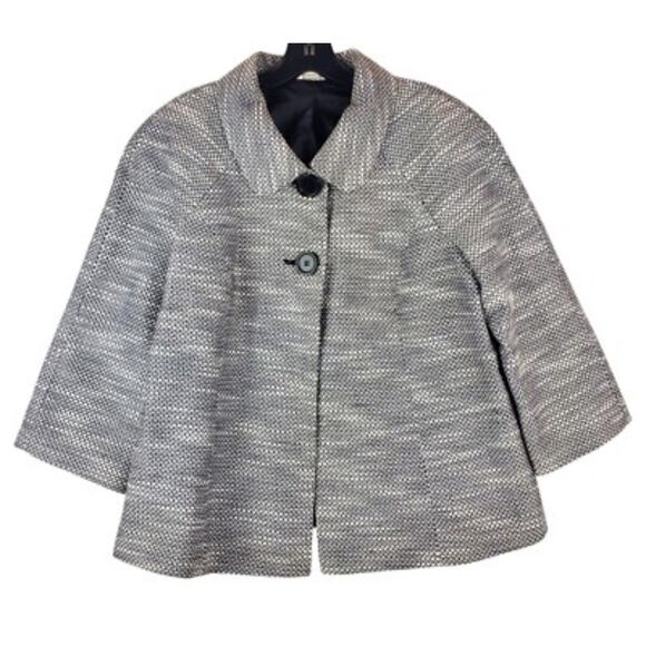Christopher & Banks Women's Size XL Black & White Tweed Jacket/Blazer - Picture 1 of 8